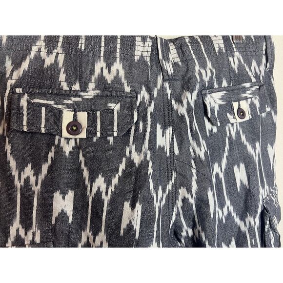 NEW True Grit Men's Size 34 Gray White Ikat Cargo Cotton Casual Shorts NWT $155 - Picture 9 of 15